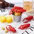 Gemscream 13 Pcs Crawfish Boil Party Supplies Fake Crawfish Party Decorations Lobster Cake Toppers Plastic Crayfish