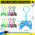 Skylety 72 Pcs Video Game Party Favor Set, Rubber Bracelets, Stamps, and Keychains for Kids