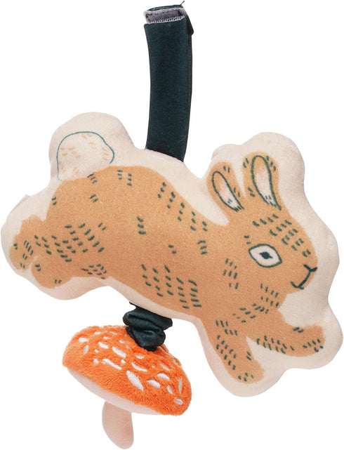 Manhattan Toy Button Bunny Brahm's Lullaby Pull Musical Toy with Baby Chime and Adjustable Fabric Loop for Carriers