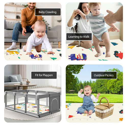 74 50 Inch XVISHX Baby Play Mat, x Play Mat Perfect for Use Baby Playpen, Foldable Baby Foam Playmat for Floor