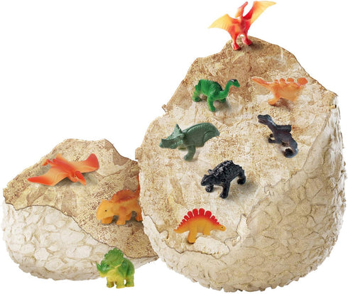 Jumbo Dino Egg Easter Activity, Unearth 12 Unique Large Surprise Dinosaurs in One Giant Filled Egg, Dinosaur Toys Gifts