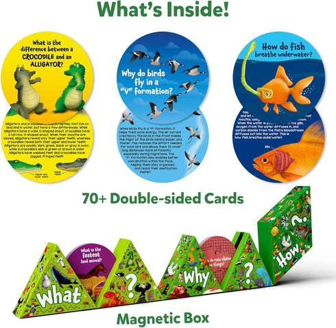 7, 8, 9 Skillmatics Flash Cards - Science Snippets Animals, STEM Learning Educational Toys & Learning Aids for Kids