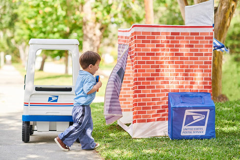Kid Trax USPS Play Tent for Kids - Large Tent House with Mail Collection Box & Carrying Case, Post Office Toy
