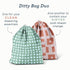 Set 3 Esembly Ditty Bag Trio - Reusable Waterproof Wet Bags for Cloth Diapers, Swimsuits, Toiletries, and Snacks