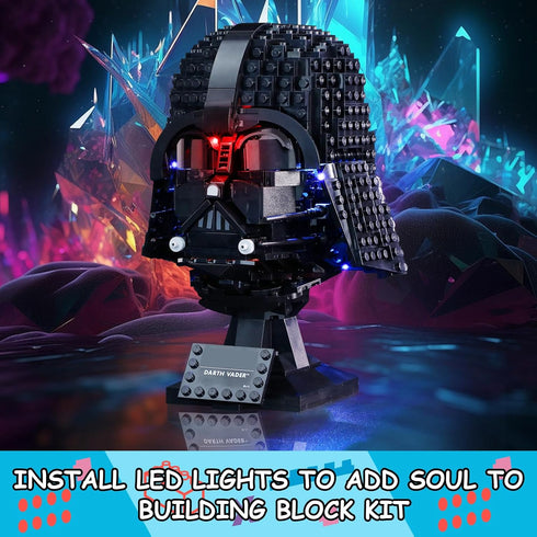 LED Light Kit for Lego Darth Vader Helmet 75304 Set, Compatible with Lego 75304 Building Blocks Model