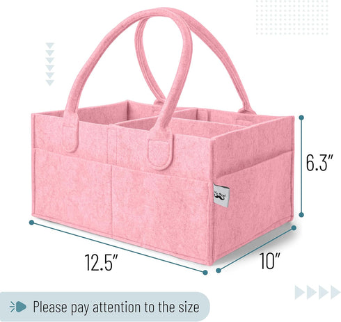 Mr. Pen Baby Diaper Caddy Organizer, Portable Pink Baby Organizer for Changing Table, Nursery, Car