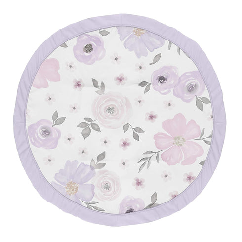 Sweet Jojo Designs Lavender Purple, Pink, Grey and White Shabby Chic Playmat