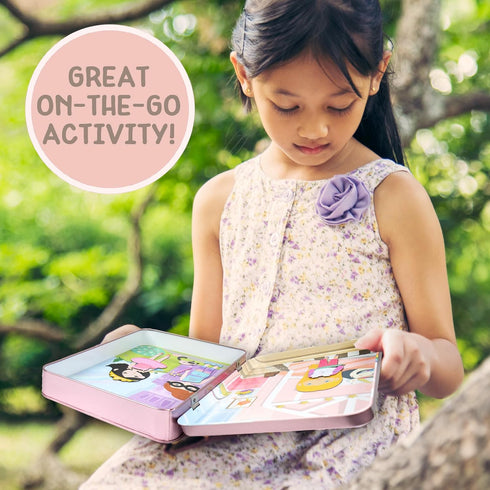 Story Magic Dress-Up Dolls Playset - Magnetic Case with Outfit and Accessory Pieces for Travel and Playdates