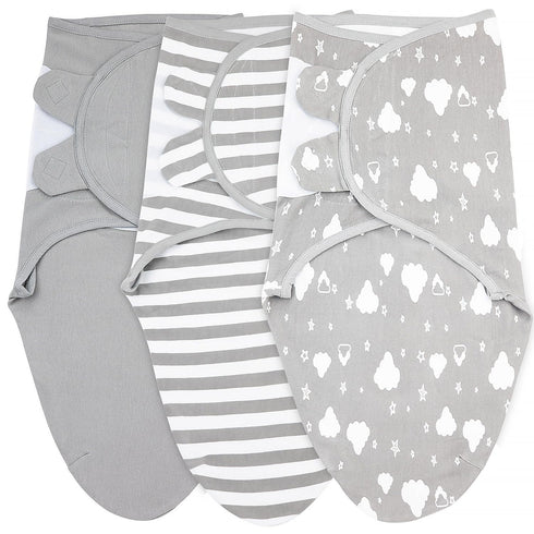 Bublo Baby Swaddles for Newborns 3-Pack Infant Swaddles 3-6 Months Adjustable Swaddle