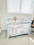 Dream On Me Fisher-Price Play All Day Portable Playard, ASTM Certified, Ideal for Babies & Toddler, One-Hand Fold