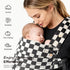 MOCKPOSE 100% Carrier,3 Ergonomic,Cozy 7-40lbs,Checkerboard Baby Carrier Newborn to Toddler- Pure Cotton Double-Side