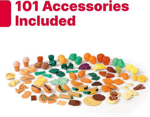 Step2 101-Piece Playset, 2-6 Play Food Assortment, Pretend Kitchen Vegetables, Fruit, Dessert, For Toddlers Ages Years