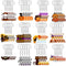 Kigeli 60 Pcs Halloween Keychain Bulk - Ghost, Bat, Cat, Pumpkin, Skeletons - Party Favors for Kids & Adults