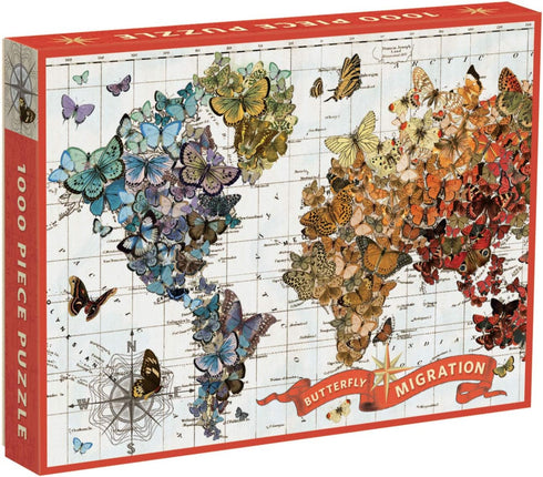 Wendy Gold Butterfly Migration: Galison 1000 Piece Jigsaw Puzzle for Adults