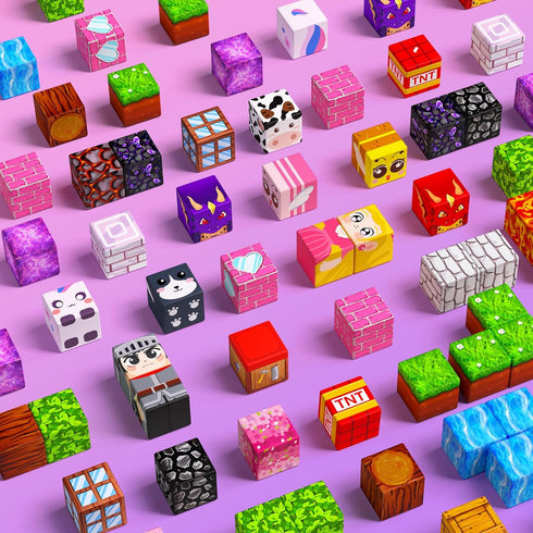 100PCS 0.8inch 3 4 5 6 7 8-12, Magnetic Blocks for Kids, Magnetic Building Blocks, Magnetic Cubes for STEM