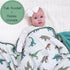 6-Layer 100% LollyBanks Muslin Baby Quilt, Cotton Baby Blanket for Boys, Soft and Breathable Toddler Quilt, Lightweight