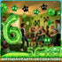 AXBMM 40 Inch 6 Set 6) Green Pixel Themed Number Balloon Foil Balloon for Girls & Boys Birthday Party Decorations
