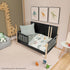 2 Pack Evolur Rawrsome Dark Crib Sheet, Fitted Crib Sheet for Standard Crib and Toddler Mattress, Soft and Breathable
