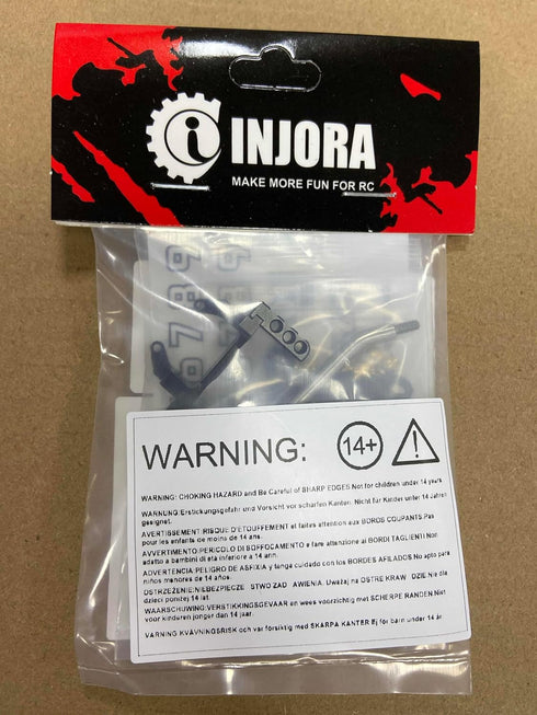 INJORA Aluminum Lay Down Servo Mount Set with Stainless Steel Steering Links for TRX4M 1/18 RC Crawler