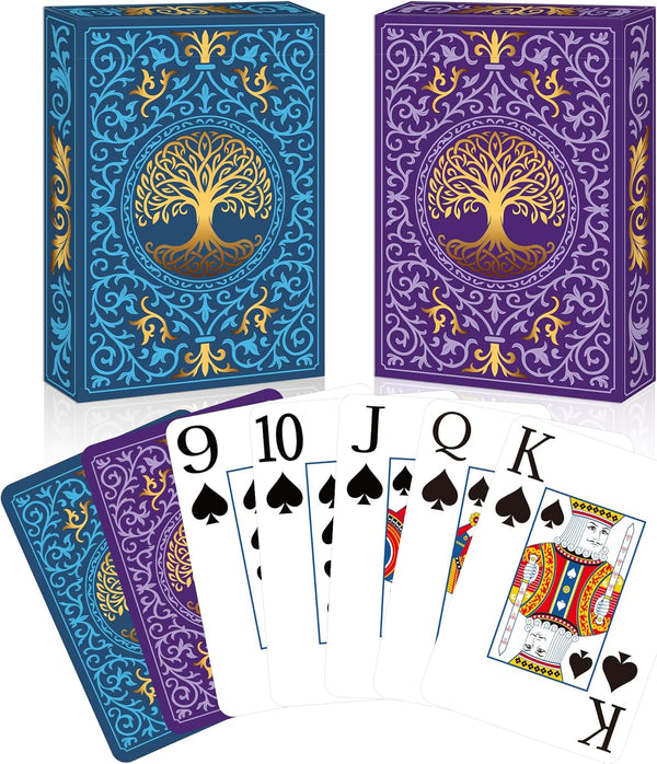 Wkchxd Playing Cards 2 Pack, Deck of Cards, Large Print Playing Cards, Easy
