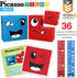 PicassoTiles Magnetic Expression Puzzle Toy Building Block Mix & Match Cubes Sensory Toys Educational STEM Kit for Kids