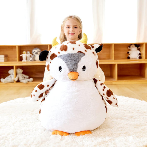 EARTHSOUND Giant Penguin Plush Toy, Large Jumbo 23" Soft Toys, Cute Huge Fluffy Oversized Fat Plushie, Gifts for Kids