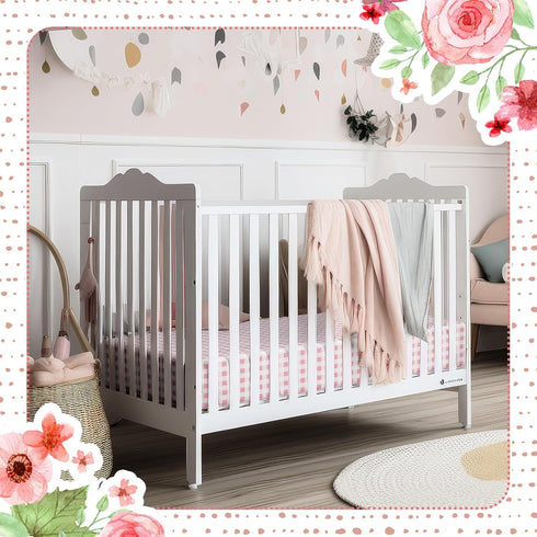 4 Pack Set 52'' 28" Peryiter Crib Sheets Girl Soft Baby Bed Sheet x Nursery Crib Sheets for Standard Bed for Nursery