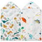 Zainpe 2Pcs Muslin Baby Hooded Towel Dinosaurs Pattern Soft Cotton Absorbent Bath