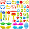 FRIMOONY Dough Tools Set for Kids, Various Plastic Animal Molds, Rolling Pins,