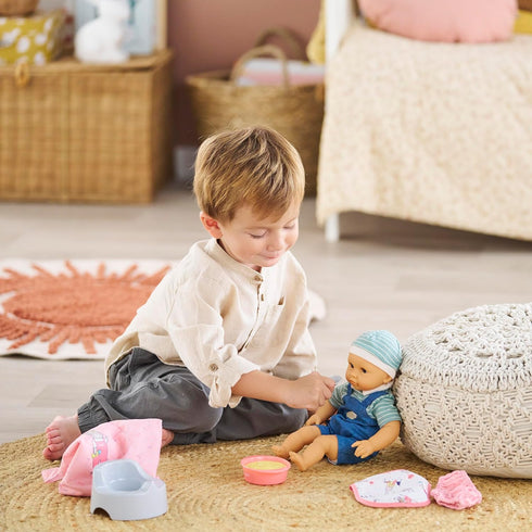 Set 12-Inch 11-Piece Set Baby Doll Accessories Care for Dolls - Baby Doll Accessories with Diaper Bag, Bottle, Bib