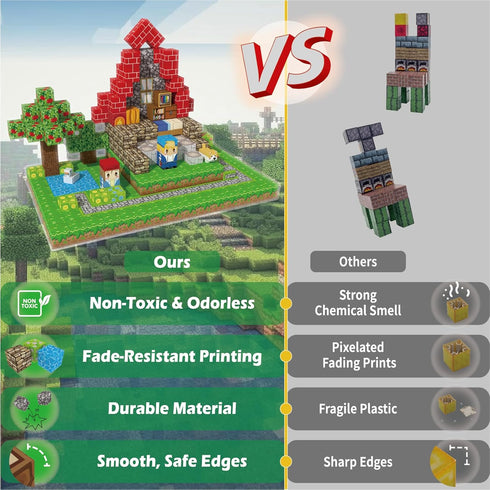 Oryvold 200 5 3+ PCS Magnetic Blocks - Upgraded STEM Building Toys for Kids Featuring Colorful Animal-Shaped Blocks