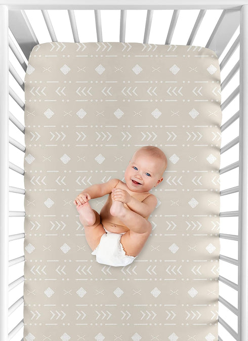 Sweet Jojo Designs Boho Aztec Geometric Boy or Girl Fitted Crib Sheet Baby or Toddler Bed Nursery - Gender Neutral