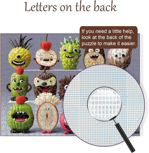 500 Pieces Jigsaw Puzzles for Adults, Teens, and Kids - Happy Games Puzzle Monster Series