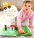 Curious Columbus Quiet Book - Away We Go Busy Book for Toddlers, Montessori Airplane Travel Toy for Preschool and Early