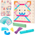 Wooden Montessori Toy for Toddlers, Letter Number Construction Set, Pegboard Puzzle Stacking Blocks for Boys Girls