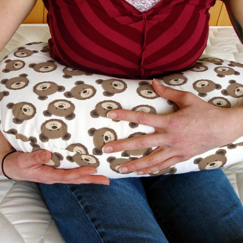 Neutral Boho Bears Baby Nursing Pillow Covers for Boy Girl Cute Brown Bear Nursing Pillow Slipcovers for Breastfeeding