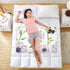 FRODOTGV 52" 34" Light Purple Florals Extra Large Resuable Baby Bed Pad Water Resistant Mattress Pad Non-Slip Pee Mats