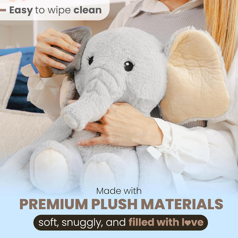 Weighted Elephant Stuffed Animal - 4.5 lbs, Premium Plushies with Long Comforting Arms for Soothing Hugs, Anxiety Relief