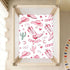 CZXW 52" 28" Pink Cowgirl Boots Crib Sheets Fitted x Natural Cotton Soft & Breathable for Baby Crib Mattress