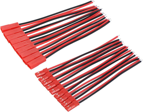 eBoot 20 Pairs 22 AWG JST Plug Connector 2 Pin Male Female Plug Connector Cable Wire for LED Lamp Strip RC Toys Battery, 4 Inch, 6 Inch by EBOOT