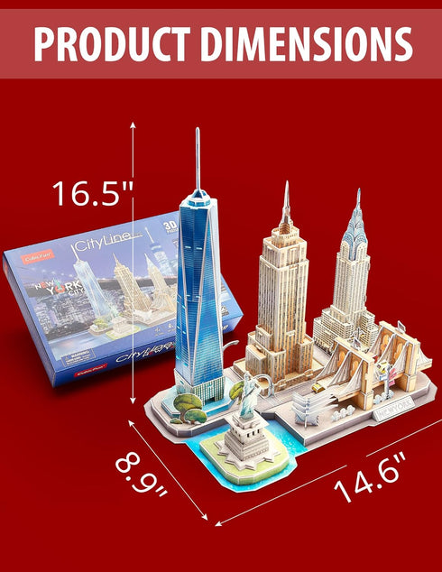 3D Puzzle for Kids Ages 8-10 - New York City STEM Projects, Arts and Crafts for 8-12 Year Old Girls, Birthday Gift