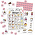 Tea Party Bingo Game, 24 Players Cards for Women Men Birthday Favors, Family Holiday Party Supplies Garden Decoration