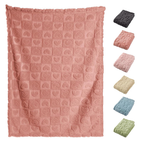 Yagle Mate 4 3040 Pcs Baby Blankets,Fleece Checkered Blanket, Fluffy Small Crib Blankets for Girls, Toddler Receiving