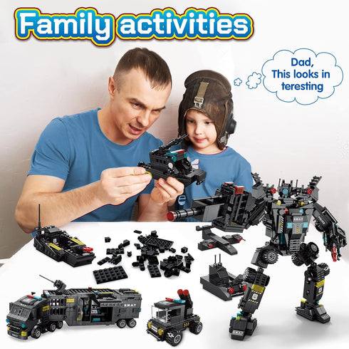 HISTOYE 51-in-1 Robot Building Kit, STEM Erector Set for Kids 8-12, Engineering Construction Toys Gifts