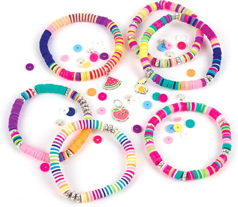 Make It Real - Heishi Beads with Storage Case - Jewelry & Charm Bracelet Making Kit for Girls