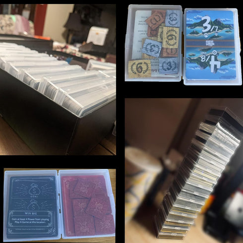 18Pcs Playing Card Deck Box - Clear Plastic Empty Playing Game Card Boxes Holder Storage Organizer for Bank Card