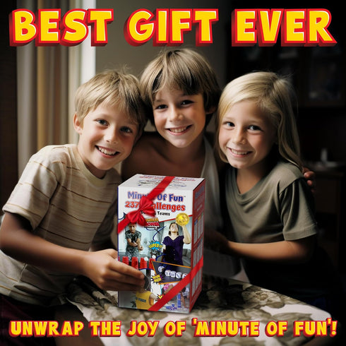 237 2-12 Funwares Original Minute of Fun Games - Minute to Win It Family Party & Travel for Kids & Adults, Players!