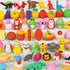 50 Pack Animal Erasers for Kids, Bulk Pull Apart 3D Puzzle Erasers, Classroom Rewards and Party Favors