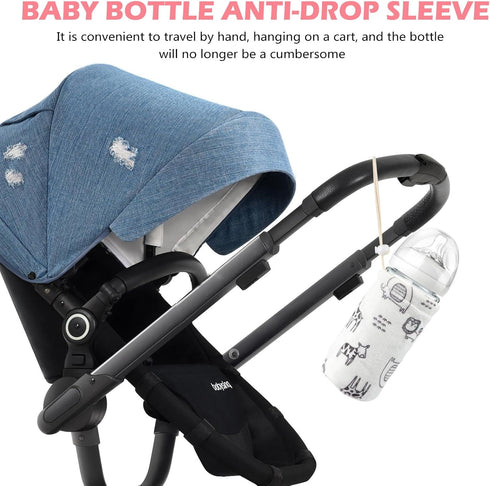 ULTNICE Insulated Baby Bottle Sleeve with String - Warm Holder for Glass Nursing Bottles