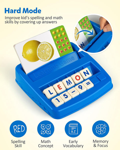 Coogam Matching Letter Game, Alphabet Spelling Flash Cards, Montessori Early Learning Educational Gift for Kids